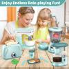 Shemira Play Kitchen Accessories, Play Kitchen Appliances Toy Set with Coffee Maker, Blender, Mixer, Toaster, Kids Kitchen Playset, Toys for 3 4 5 6 7 8 Year Old Girls, Birthday Gifts for Girls view 2