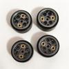 1.0'' Beadlock Wheel Rim Hex 7mm with 6PCS Brass Block Adjustable Weight RC Upgraded Parts for TRX4M AX24 SCX24 FCX24 FCX18 FMS 1/24 1/18 RC Crawler Car, Titanium view 3