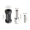 MECCANIXITY 4pcs 12mm Wheel Hex Drive Hubs Adapter Combiner Coupler, Aluminum 25mm Extension with Nut Latch for 1/10 RC Crawler Car Parts, Black view 2