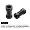MECCANIXITY 4pcs 12mm Wheel Hex Drive Hubs Adapter Combiner Coupler, Aluminum 25mm Extension with Nut Latch for 1/10 RC Crawler Car Parts, Black view 4