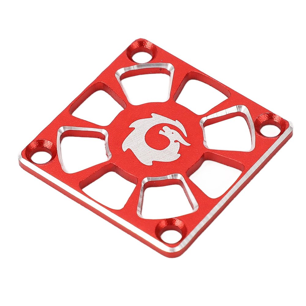 FLEXMAN RC Cooling Fan Cover, 1.18 X 1.18in Lightweight Aluminium Alloy Electric Motor Cooling Fan Cover, RC ESC Cooling Fan Cover for Replacement (Red)