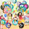 100 Pcs Happy Birthday Foil Balloons, 18IN Round Birthday Mylar Balloons for Party Decoration Supplies (20 Style) view 2