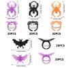 FOIMAS 100pcs Halloween Party Favor Spider Ring Plastic Spider Bat Ring Cupcake Topper for Trick or Treat Halloween Party Favor Home Decoration view 3