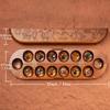 Lingle Deluxe Mancala Set: Real Wood Hinged Board with 48 Natural Multicolor Stones - Authentic African Petroglyphs, Foldable Design for 2-Player Strategy Game view 3