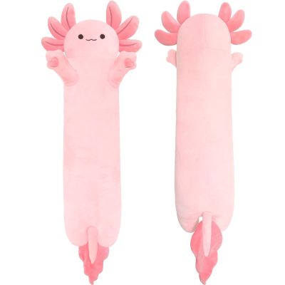 YUNCOL Axolotl Plush,Long Axolotls Plush Toys Pillow,19.6 Inch Cute Axolotl Stuffed Animal, Axolotls Plush Toy Gift for Girls Boys