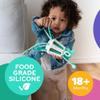 Mobi Zippee Activity Toy - Sensory Activities for Toddlers and Kids, BPA-Free and Food Grade Silicone, Montessori Learning Games for Ages +1 (Mintee) view 2