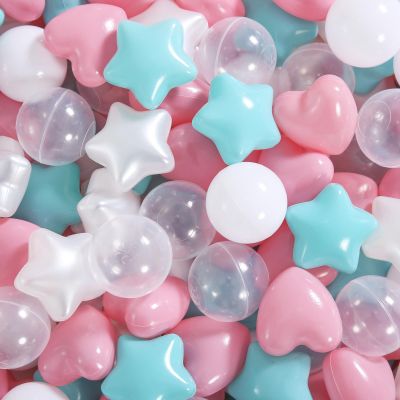Heopeis Soft Plastic Ball Pit Balls, 200pcs Bulk Pack Plastic Toy Balls for Kids, Gift for Baby Toddler Birthday Christmas, Ball Pool Play Tent, Baby Kiddie Pool Water Toys, Party Decoration