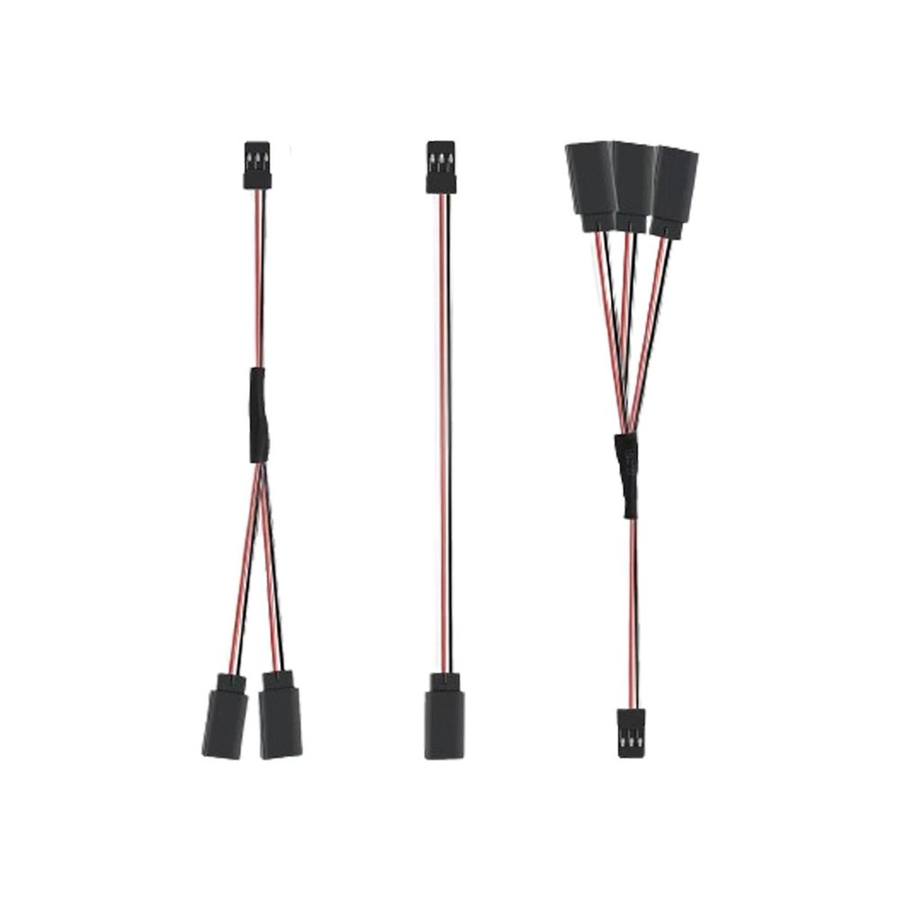 3pcsY Connector 3 pin Plug Splitter servo Extension, 5inch diameterservo Extension Cable Cable. Suitable for Double Lobe Cars or Airplanes.