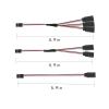 3pcsY Connector 3 pin Plug Splitter servo Extension, 5inch diameterservo Extension Cable Cable. Suitable for Double Lobe Cars or Airplanes. view 2