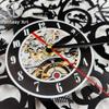 YanGxx Elegant Angel Wings Home Art Decor Wall Clock Angels Vinyl Record Wall Clock Guardian Angel Baby Room Nursery Silent Wall Watch with LED, Black view 2
