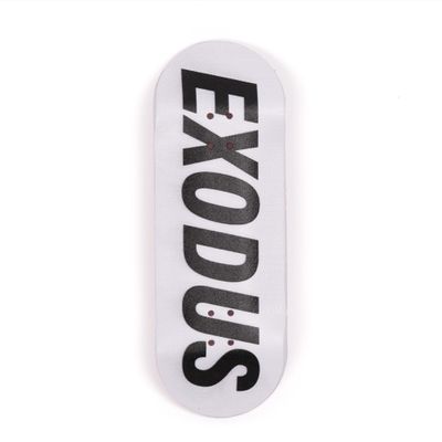 Exodus Deep Concave Fingerboard Deck (White Bold, 32mm)
