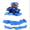 WORLDMARTSHOPPING WMS Doll, Mueca, Classic, Santeria, Yoruba, Orishas, Ifa, Ocha, Lucumi - Yemaya (Satin Dress) - Doll is ONLY 6 INCHES Tall view 1
