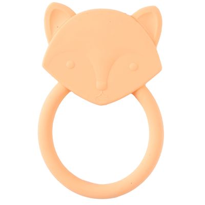 C.R. Gibson 100% Food Grade Silicone Fox Baby Teether for Infants, 2.75" x 4.25", Multicolor