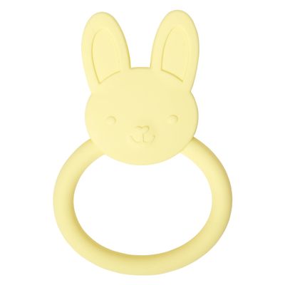 C.R. Gibson 100% Food Grade Silicone Bunny Baby Teether for Infants, 2.75" x 4.25", Multicolor