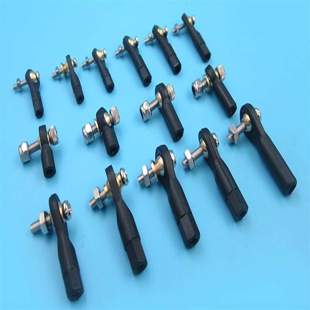 10pcs 2mm 2.5mm 3mm RC Ball Link with Rod M2 M2.5 M3 Ball Joint Set for RC Models (Size : No 5 Dual Cup)