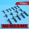 10pcs 2mm 2.5mm 3mm RC Ball Link with Rod M2 M2.5 M3 Ball Joint Set for RC Models (Size : No 5 Dual Cup) view 2
