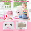 WorWoder 15PC Robot Plush Electronic Interactive Cats That Move and Meow Walking Wagging Lifelike Stuffed Kitten Toy pet for Girls Kid Parts (White) view 4