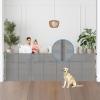Reinforced 100 Wide Retractable Baby Gates with Support Rods, Upgrade Extra Long Dog Gate for Doorways, Reinforced Retractable Pet Gate to Prevent Crawling Through, Mesh Gate for Kids and Pets (Gray) view 1