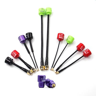 MINI 4 5.8G 2.8Dbi FPV Antenna RHCP SMA/RP-SMA/MMCX/UFL High Gain Antenna RC Transmitter ReceiverRacing Drones (Long RPSMA Black)