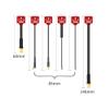 MINI 4 5.8G 2.8Dbi FPV Antenna RHCP SMA/RP-SMA/MMCX/UFL High Gain Antenna RC Transmitter ReceiverRacing Drones (Long RPSMA Black) view 4