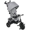 HOMCOM 6 in 1 Trike, Kids Tricycle, Pedal Push Bike w/Push Handle, Removable Canopy, 5-point Safety Belt, Storage, Cushion, Footrest, Brake, for 1-5 Years Toddler, Grey view 1