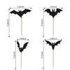 12 Pcs Halloween Cupcake Toppers, Halloween Bat Cake Decorations, Black Glitter Bat Cupcake Party Decorations, Cupcakes Picks Food Picks for Halloweens Theme Party, Bats Birthday, Baby Shower view 2