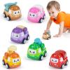 Baby Mini Car Toys for 1 Year Old Boy Gifts, 6 Sets Pull-Back Trucks for Toddlers Age 1-3, Infant Push and Go Friction Powered Vehicles, Early Educational Birthday Gift for 1 2 3 Year Olds Boy Girl view 1