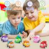 Baby Mini Car Toys for 1 Year Old Boy Gifts, 6 Sets Pull-Back Trucks for Toddlers Age 1-3, Infant Push and Go Friction Powered Vehicles, Early Educational Birthday Gift for 1 2 3 Year Olds Boy Girl view 2