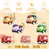 Baby Mini Car Toys for 1 Year Old Boy Gifts, 6 Sets Pull-Back Trucks for Toddlers Age 1-3, Infant Push and Go Friction Powered Vehicles, Early Educational Birthday Gift for 1 2 3 Year Olds Boy Girl view 3