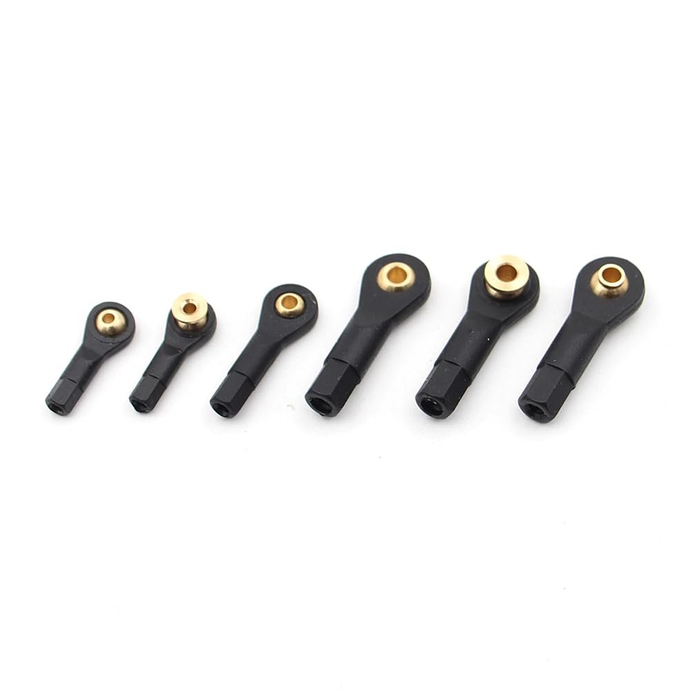 SPARKHOBBY M2/2.5/3 Nylon Metal Ball Head Buckle Linkage Pull Rod Tie Rod end Ball Head with Pad Connector Accessories (20pcs M3 Type B)