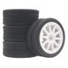 VERBANA 1/10 RC Car Tires Kit Plastic Wheel Rim with Rubber Tyre 26 * 64MM Replacement for HSP 94122 94123 D3 D4 tt02 1/10 RC On Road Car Accessories Part (Color : 910W-6085) view 1