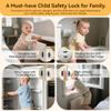 2 Pack Refrigerator Door Lock with Adhesive, No Tools Required, Child Proof Fridge Door Lock for Kids and Pets, Self Adhesive Latch for Freezer, Cabinets, Drawers, Windows (Patent) view 4