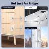 2 Pack Refrigerator Door Lock with Adhesive, No Tools Required, Child Proof Fridge Door Lock for Kids and Pets, Self Adhesive Latch for Freezer, Cabinets, Drawers, Air Oven, Windows (Patent) view 2