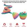 EXQDYNM 3D Printed Dragon Egg Toy 12" Crystal Articulated Dragon Decor Collectible view 4