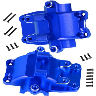 hopsupRC Alloy Gearbox Transmission Case Front&Rear Differential Housing for 1/18 LaTrax Teton Desert Prerunner Rally,Wave Box Gearbox Hops Up,SST-Replaces Part 7530(Navy Blue)