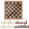 3 in 1 Chess Checkers Set, Wooden Chess & Checkers Set, Folding Carrying Case Travel Chess Set for Kids and Adults, Classic Large Size with Chess Pieces view 1
