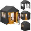 Iceberg Elf Playhouse Cover, 50" L X 45" W X 55" H, Outdoor Plastic Wooden Playhouse Covers, Waterproof, Transparent Window with Zipper, 640d Heavy Duty Oxford Fabric (Black) view 1