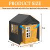 Iceberg Elf Playhouse Cover, 50" L X 45" W X 55" H, Outdoor Plastic Wooden Playhouse Covers, Waterproof, Transparent Window with Zipper, 640d Heavy Duty Oxford Fabric (Black) view 2