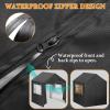 Iceberg Elf Playhouse Cover, 50" L X 45" W X 55" H, Outdoor Plastic Wooden Playhouse Covers, Waterproof, Transparent Window with Zipper, 640d Heavy Duty Oxford Fabric (Black) view 4