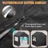 Playhouse Cover, 56" L X 56" W X 62" H Suitable for Outdoor Step2 Playhouse and Other Brands of Playhouses of The Same Size (Black), Transparent Window with Zipper, 640D Waterproof Oxford Fabric view 4