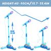 Funvalley Surperfect Kids Karaoke Machine with Adjustable Stand,Kids Microphone Music Sing Along with Flashing Stage Light and Pedals Gift for Kids (Blue) view 3