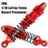 hopsupRC RC Front Rear Assembled Full Metal Shocks Upgrades Part for 1/18 LaTrax Teton Desert Prerunner,Equipped with Two Sets of Springs, Replace Parts 7660 7665(Red 4PCS) view 2