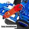 hopsupRC RC Front Rear Assembled Full Metal Shocks Upgrades Part for 1/18 LaTrax Teton Desert Prerunner,Equipped with Two Sets of Springs, Replace Parts 7660 7665(Red 4PCS) view 3