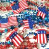 Voopurbic 100 Pcs 4th of July Bead Necklaces, Blue Red Silver Patriotic Beaded Necklaces Parade Necklaces Bulk For Independence Day, 4th of July Decoration, Veteran Day Decor view 3