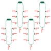 4PCS Light up Christmas Necklace, Christmas Necklace with Glow Candy Cane Accessories, 3D Light Xmas Necklaces with 7 Candy Cane Pendent, 3 Modes Xmas Necklaces Decor for Ugly Sweater Family Party view 1