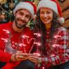 4PCS Light up Christmas Necklace, Christmas Necklace with Glow Candy Cane Accessories, 3D Light Xmas Necklaces with 7 Candy Cane Pendent, 3 Modes Xmas Necklaces Decor for Ugly Sweater Family Party view 4