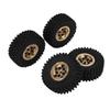 1.0 beadlock Wheels and Tires Set Brass Heavy Weight - 1.0 RC Wheel Rims with Brass Rings Deep Dish Wheel Rims for 1/18 TRX4M Crawler RC Crawler Upgrade Parts-Style B Gold view 2