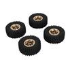 1.0 beadlock Wheels and Tires Set Brass Heavy Weight - 1.0 RC Wheel Rims with Brass Rings Deep Dish Wheel Rims for 1/18 TRX4M Crawler RC Crawler Upgrade Parts-Style B Gold view 4