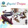 Dak Haan 30" Large 3D Printed Dragon,Flexible Articulated Crystal Dragon Fidget Toy,Cool Big Dragon Toy,Huge 3D Printed Dragon Gift for Girls Boys Kids Age 3-5 4-7 8-12 Years Old view 3