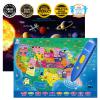 Bilingual Interactive for Kids Talking USA Map Solar System Poster for Kids Learning and Educational Toys,Talking Educational Toy for Ages 3 to 12 Years Old Girls/Boys,Learning Chart for Preschool view 1